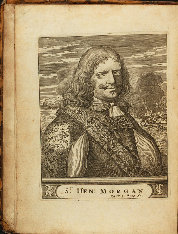 A portrait of Captain Henry Morgan looking directly at the viewer