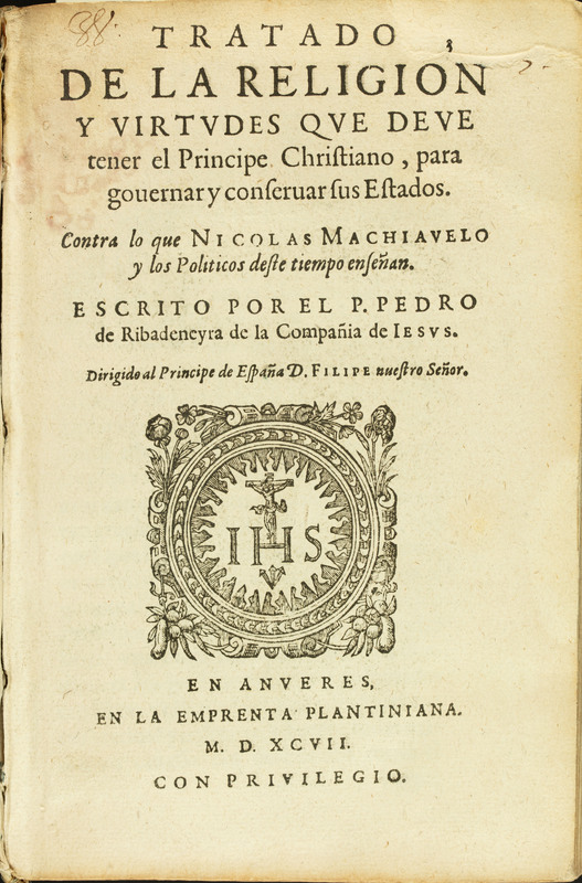 Title Page with a Jesuit emblem