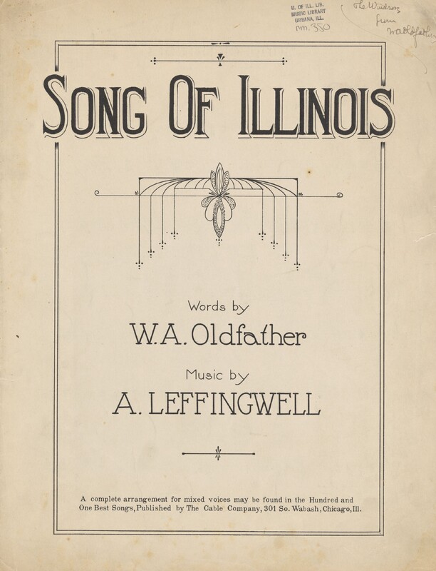 Cover artwork for the sheet music.