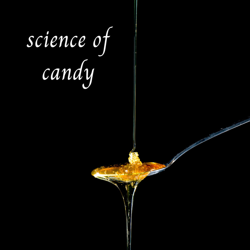 Science of candy color image with honey dripping onto a spoon.
