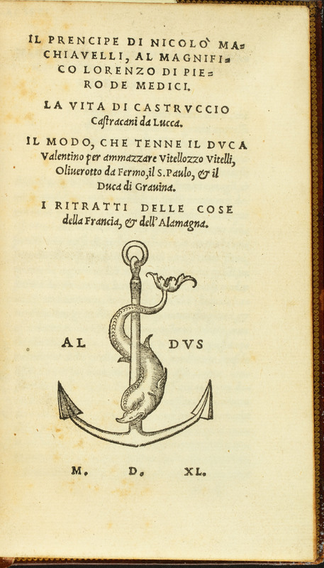 Title Page with Aldine Press symbol