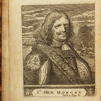 A portrait of Captain Henry Morgan looking directly at the viewer