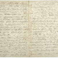 A letter with light-colored lines for a watermark. These lines are meandering across the page, reminiscent of a topographic map.